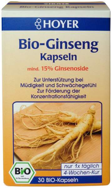 Hoyer Bio Ginseng 30 Kapseln
