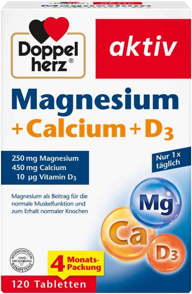 Doppelherz Magnesium + Calcium + D3 120 Tabletten