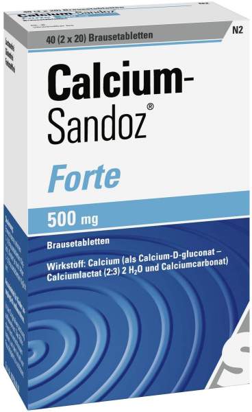 Calcium Sandoz forte 2 X 20 Brausetabletten