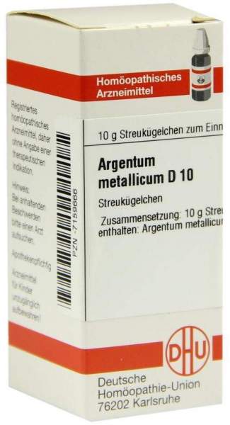 Argentum Metallicum D 10 Globuli