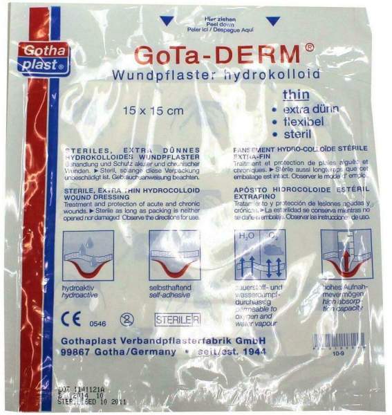 Gotha Derm 1 Hydrokolloid Pflaster 15 cm X 15 cm