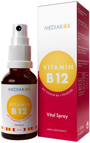 Vitamin B12 + B6 + Folsäure Mediakos Vital Spray 50 ml