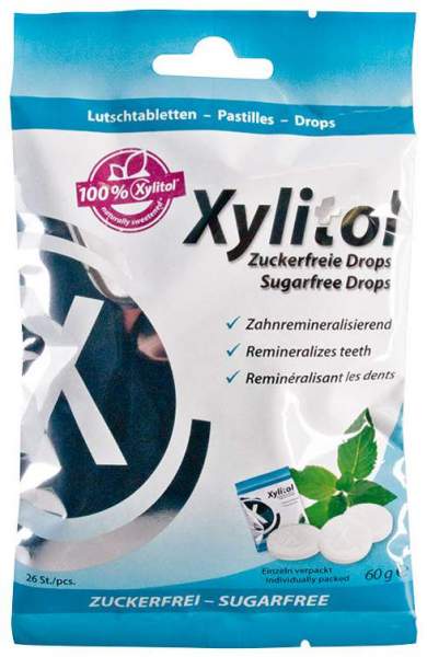 Miradent Xylitol Drops Zuckerfrei Mint 60 g Bonbons