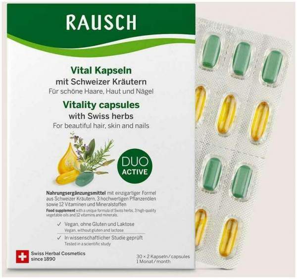 Rausch Vital Kapseln Mit Schweizer Kräutern 30 X 2 Stück