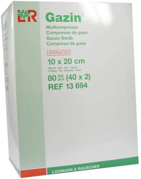 Gazin Kompressen 10x20cm 12fach Steril