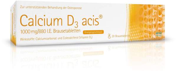 Calcium D3 Acis 1000 mg 880 I.E. 20 Brausetabletten