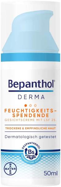 Bepanthol DERMA Feuchtigkeitsspendende Gesichtscreme mit LSF 25 50 ml Pumpflasche