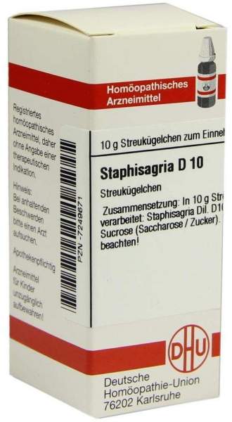 Staphisagria D 10 10 G Globuli