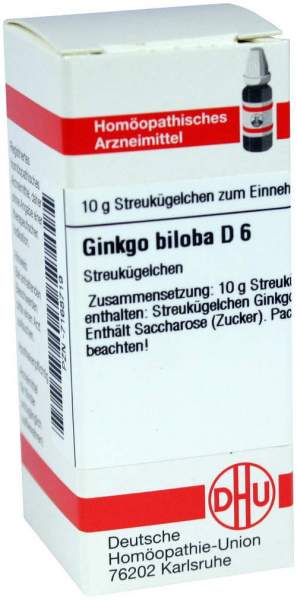 Dhu Ginkgo Biloba D6 10 G Globuli
