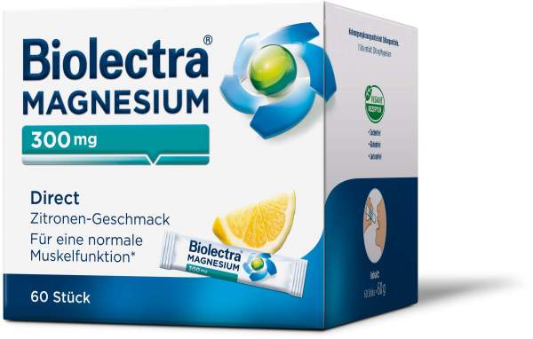 Biolectra Magnesium 300 mg Direct Zitronengeschmack 60 Beutel