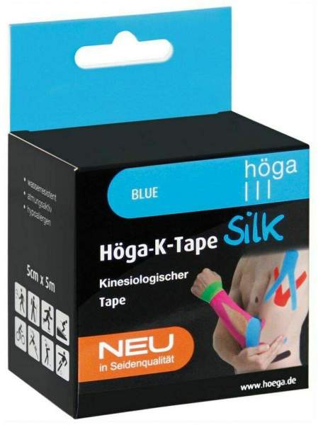 Höga-K-Tape Silk 5 cm X 5 M L.Fr.Blue Kinesiol. Tape 1 Stück
