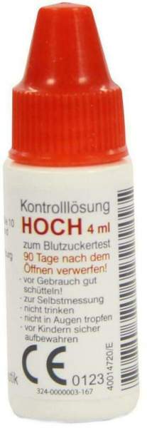 Gluco Test Plus Kontrolllösung Hoch
