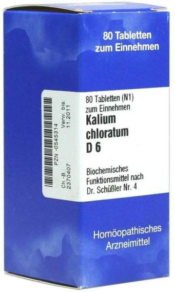 Biochemie 4 Kalium Chloratum D 6 80 Tabletten