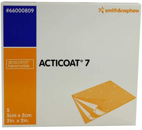 Acticoat 7 5 X 5 cm Antimikrobielle Wundaulage
