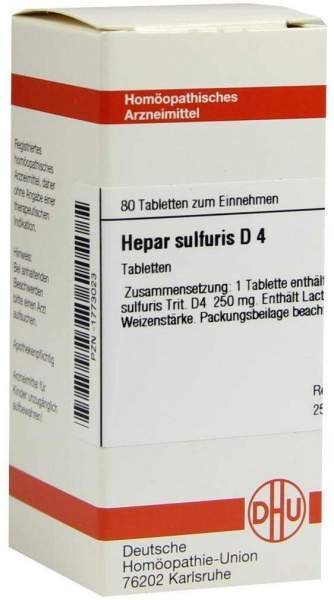 DHU Hepar sulfuris D4 80 Tabletten