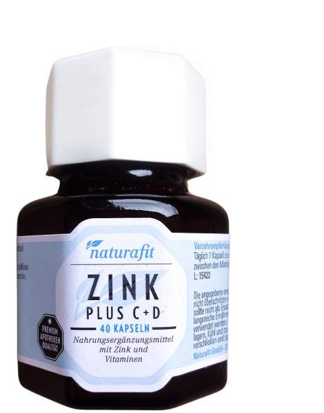 Naturafit Zink Plus C+d 40 Kapseln