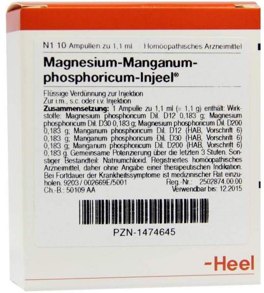 Heel Magnesium-Mangarum-Phosphoricum-Injeel 10 Ampullen