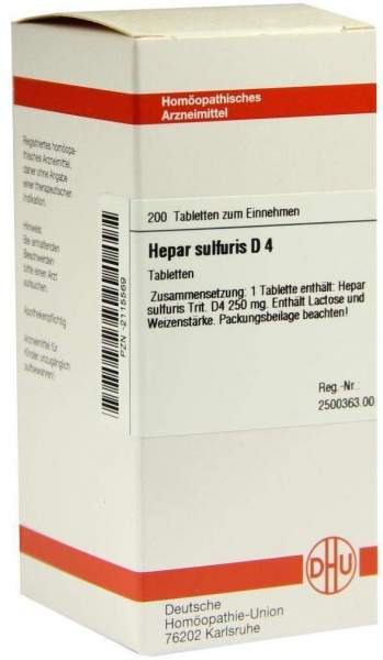Hepar Sulfuris D4 200 Tabletten