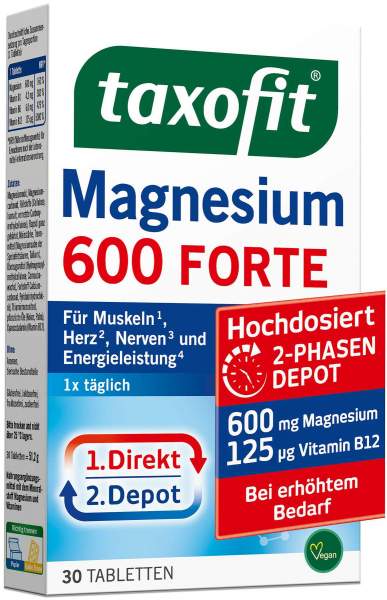 Taxofit Magnesium 600 Forte 2 Phasen Depot 30 Tabletten