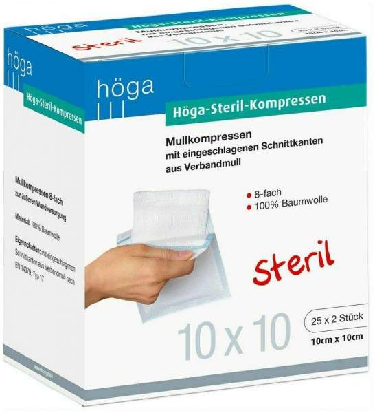 Höga Steril 25 X2 Kompressen 10 X 10 cm 8fach