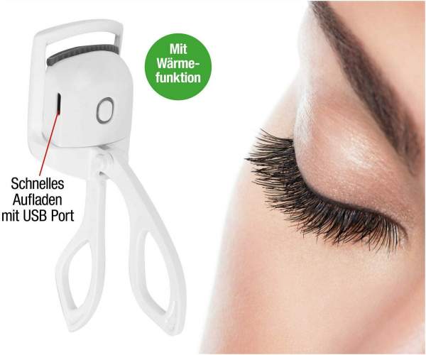 Elektrische Wimpernzange mit Wärme und Clipfunktion, 1 Stück