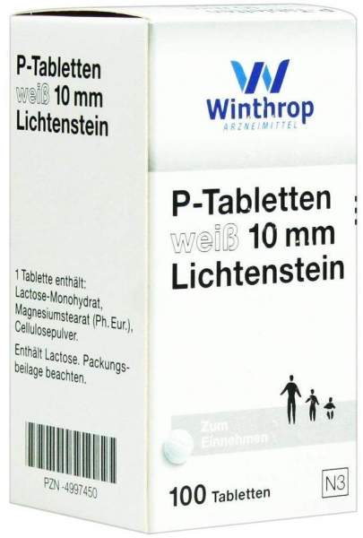 P Tabletten Weiß 10 mm 100 Tabletten