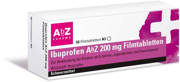 Ibuprofen AbZ 200 mg 50 Filmtabletten