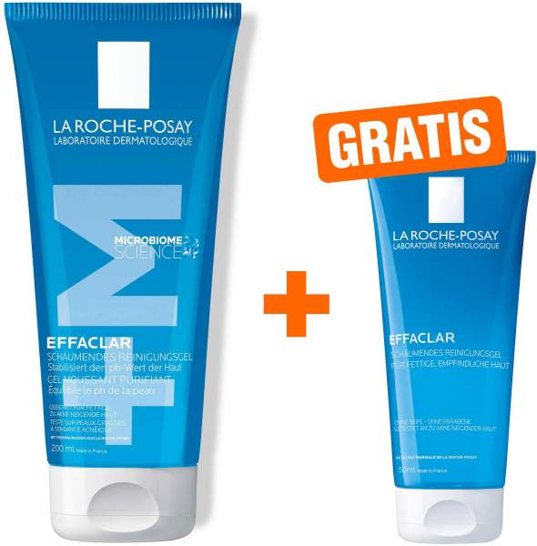 La Roche Posay Effaclar schäumendes Reinigungsgel 200 ml + gratis Effaclar Gel 50 ml