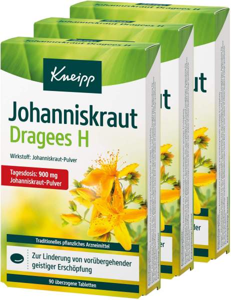 Kneipp Johanniskraut Dragees H 3 x 90 Stück