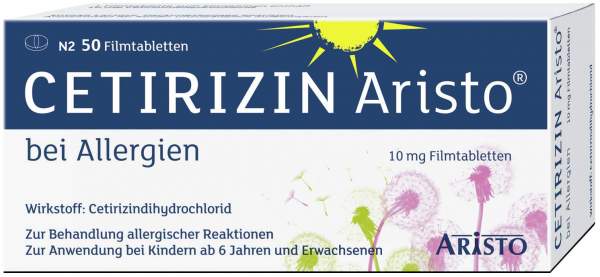 Cetirizin Aristo bei Allergien 10 mg 50 Filmtabletten