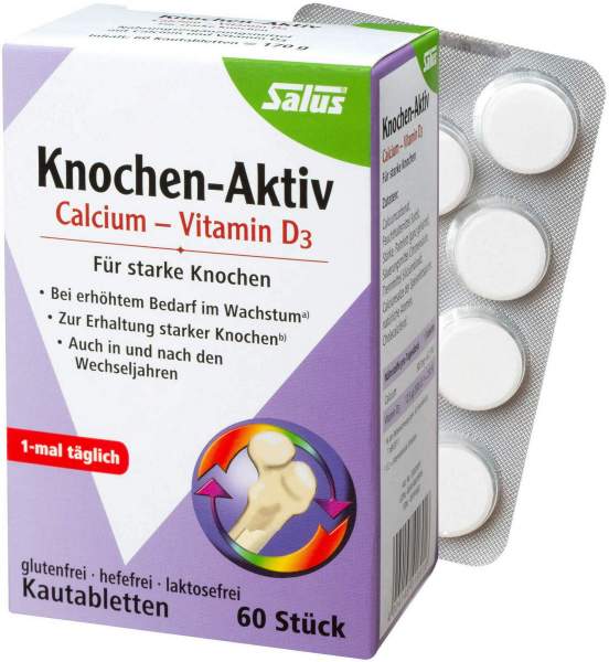 Knochen Aktiv 500+500 Calcium-Vit.D3 Salus Kautabletten 200 Stück