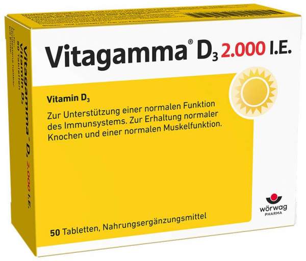 Vitagamma D3 2.000 I.E. Vitamin D3 Nem 50 Tabletten