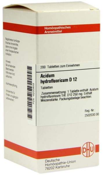 Acidum Hydrofluoricum D12 200 Tabletten