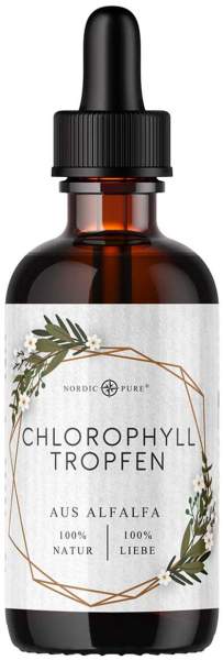 Chlorophyll-Tropfen aus Alfalfa Nordic Pure 100 ml