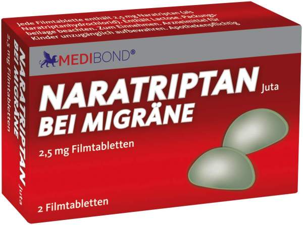 Naratriptan Medibond bei Migräne 2,5 mg 2 Filmtabletten