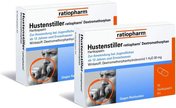 Hustenstiller-ratiopharm Dextromethorphan 2 x 10 Kapseln