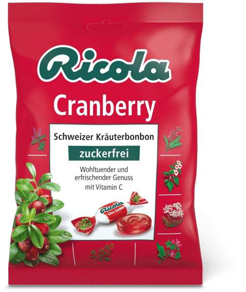 Ricola Ohne Zucker Cranberry 75 G Bonbons