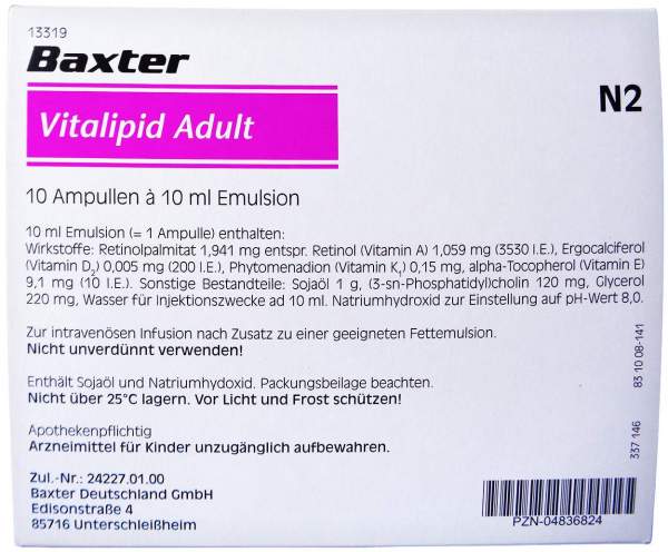 Vitalipid Adult Emulsion zur Infusion Ampullen