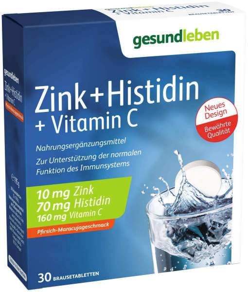 Gesund Leben Zink + Histidin + Vitamin C Brausetabletten