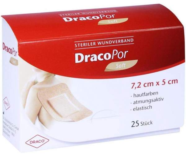 Dracopor Wundverband 7,2 X 5 cm Steril Hautfarben 25 Stück