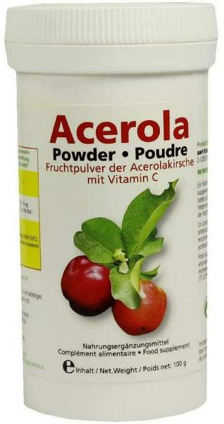 Acerola Fruchtpulver der Acerolakirsche Mit Vitamin C 100 G
