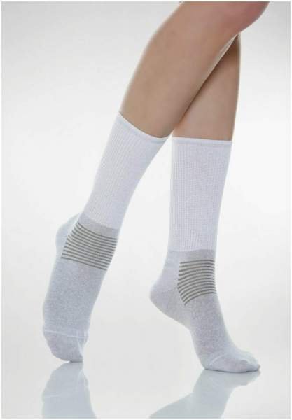 RelaxSan 550 Diabetic Socke mit X-Static-Ausrüstung 1 Paar Weiß Größe 41-43