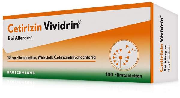 Cetirizin Vividrin 10 mg 100 Filmtabletten