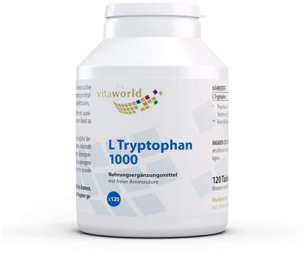 L Tryptophan 1000 mg 120 Tabletten