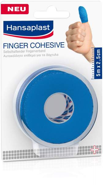 Hansaplast Selbsthaftender Fingerverband 5 m x 2,5 cm blau