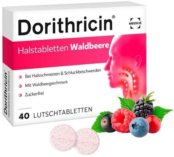 Dorithricin Halstabletten Waldbeere 40 Lutschtabletten