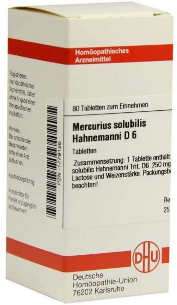 Mercurius Solubilis Hahnemanni D6 80 Tabletten