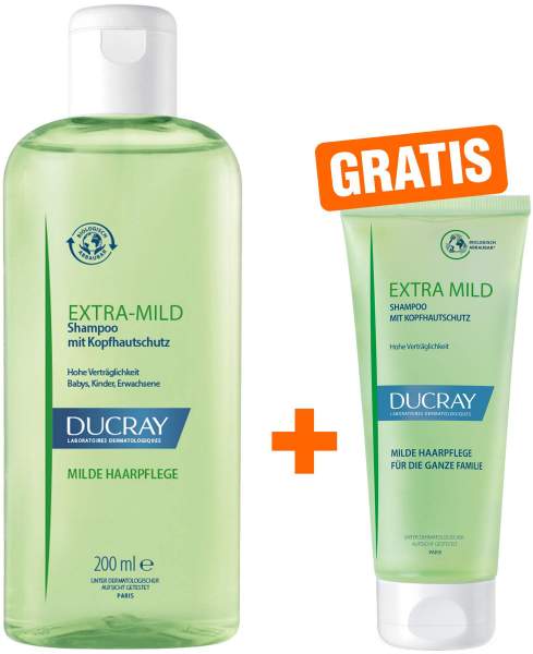 Ducray extra Mild Shampoo 200 ml + gratis extra Mild Shampoo 100 ml