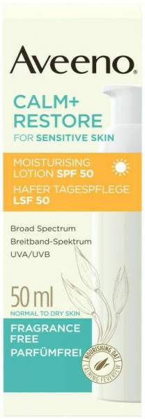 Aveeno Calm+ Restore Hafer Tagespflege Lsf 50 50 ml