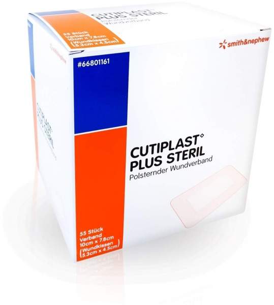 Cutiplast Plus Steril 7,8x10cm Verband 55 Stück